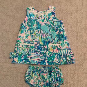 Lilly Pulitzer Infant Shift Dress with Bubble Bottoms